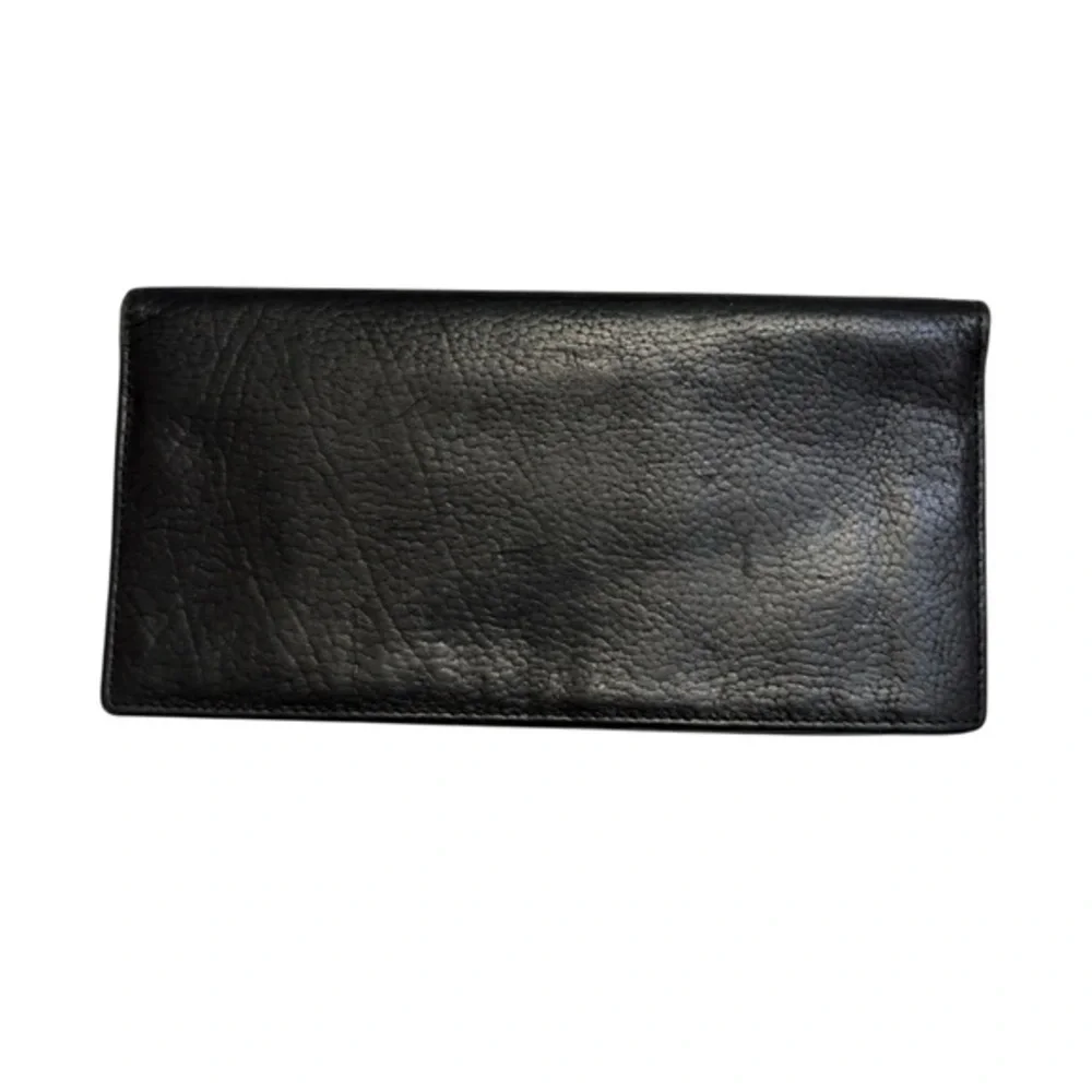 Coach vintage black leather clutch wallet made in Italy